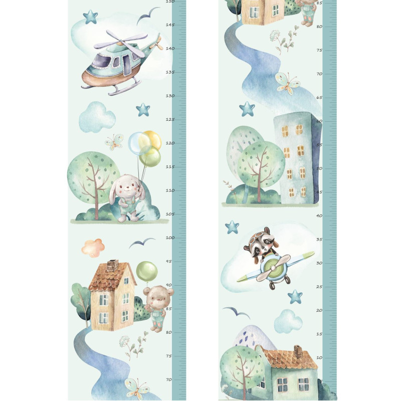 Boy's World prémium magasságmérős matrica | 25 cm x 150 cm