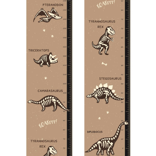 Dinoszaurusz csontváz prémium magasságmérős matrica | 25 cm x 150 cm
