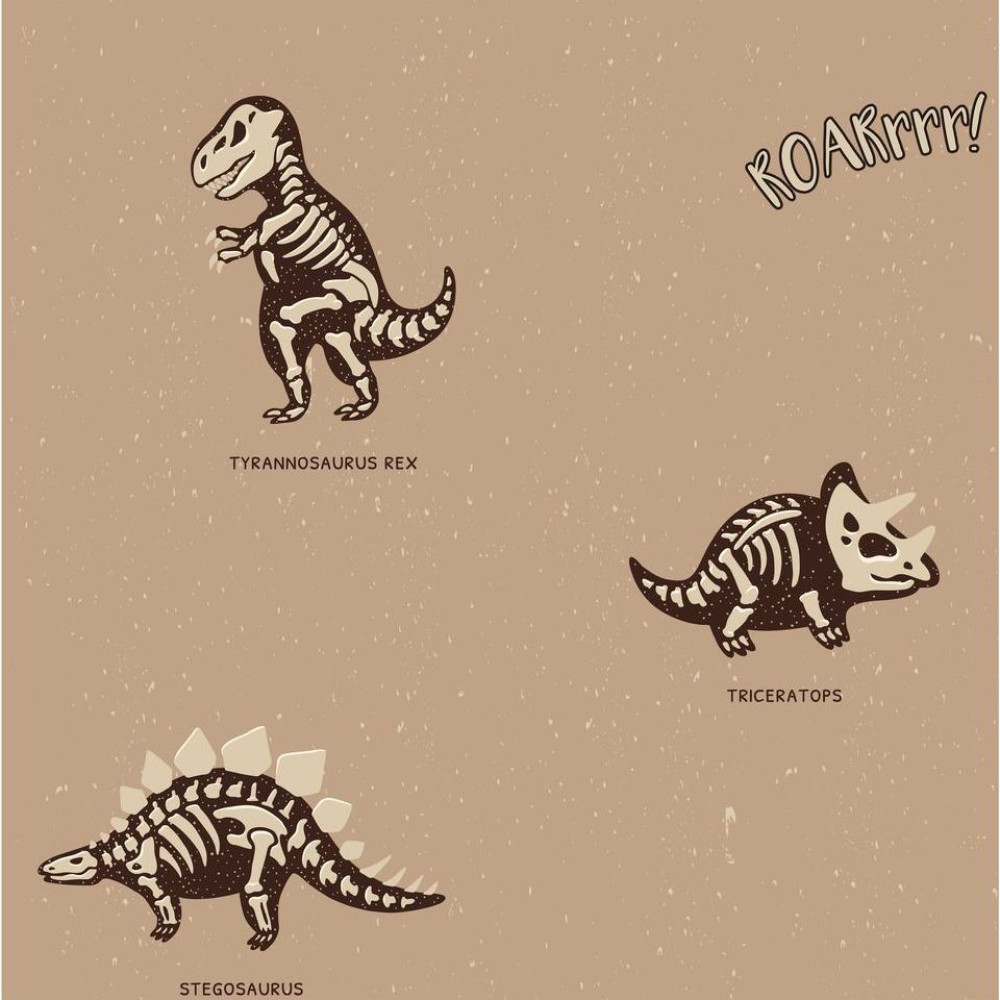 Dinoszauruszos csontvázas tapéta | 50 cm x 250 cm