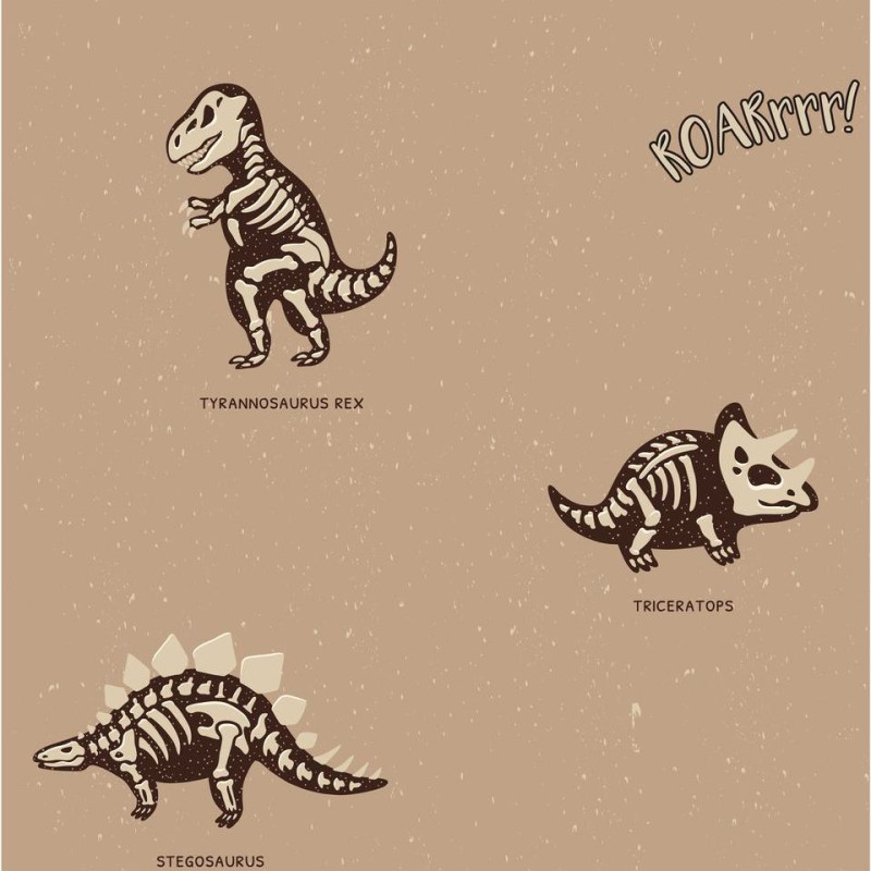 Dinoszauruszos csontvázas tapéta | 50 cm x 250 cm