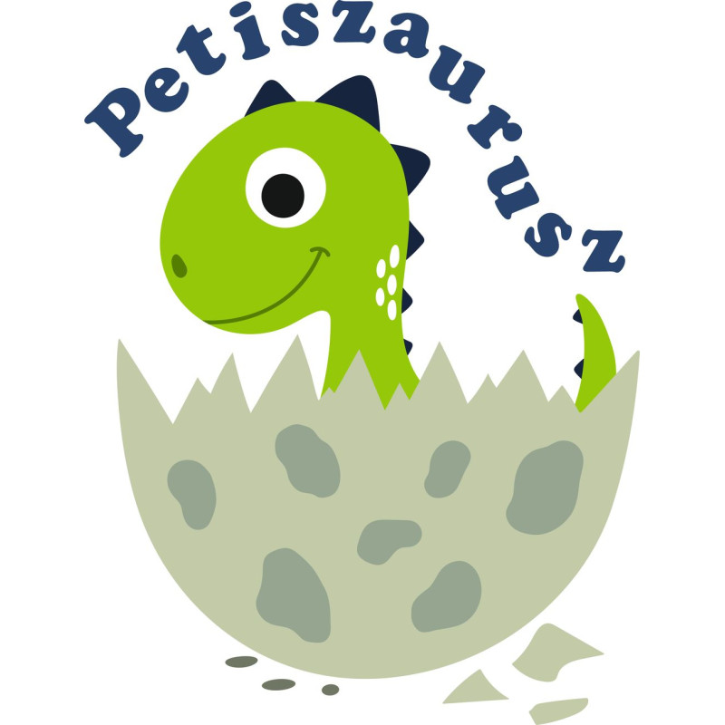Dínós tojásból kikelő T-rex baby névre szóló falmatrica, óriás