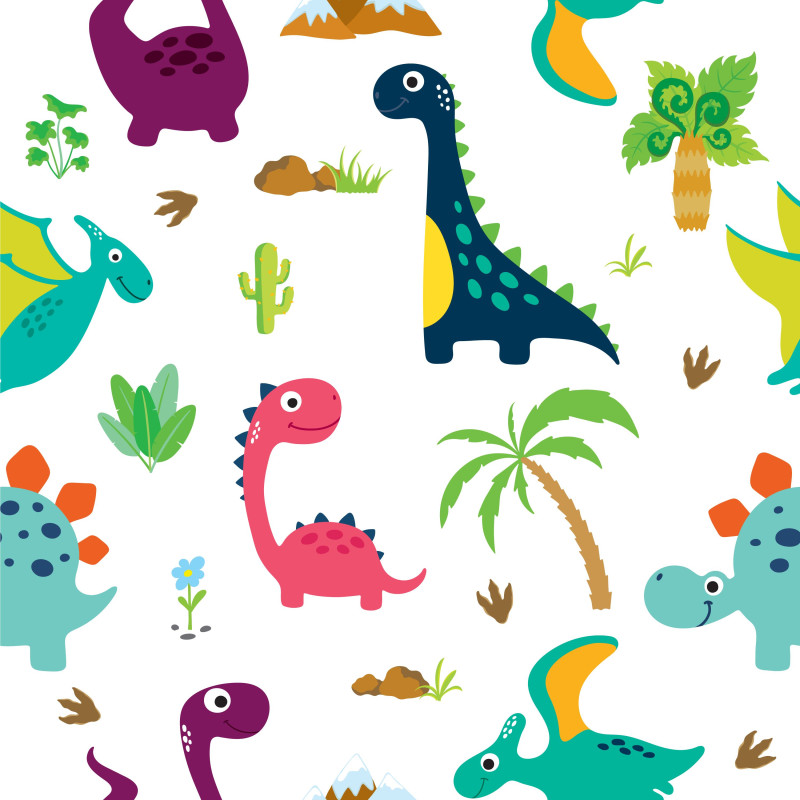 Dinoszauruszos gyerekszoba tapéta | 50 cm x 250 cm