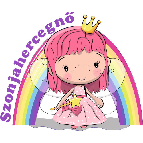 Hercegnős névre szóló falmatrica, óriás