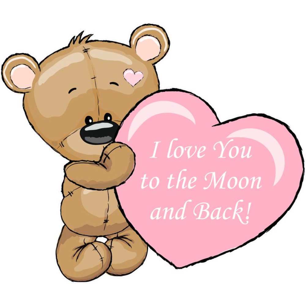 I Love You to the Moon and back falmatrica pink szívvel, óriás I Love You to the Moon and back falmatrica pink szívvel, óriás