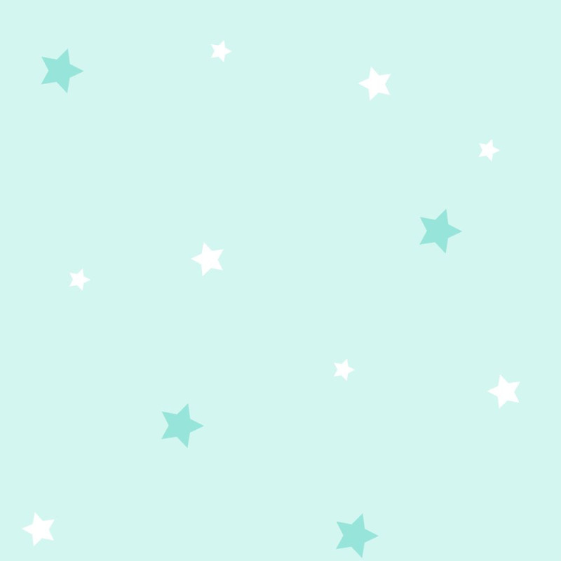 Csillagos tapéta, menta | 50 cm x 250 cm