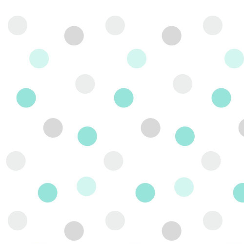 Pöttyös modern tapéta, menta| 50 cm x 250 cm