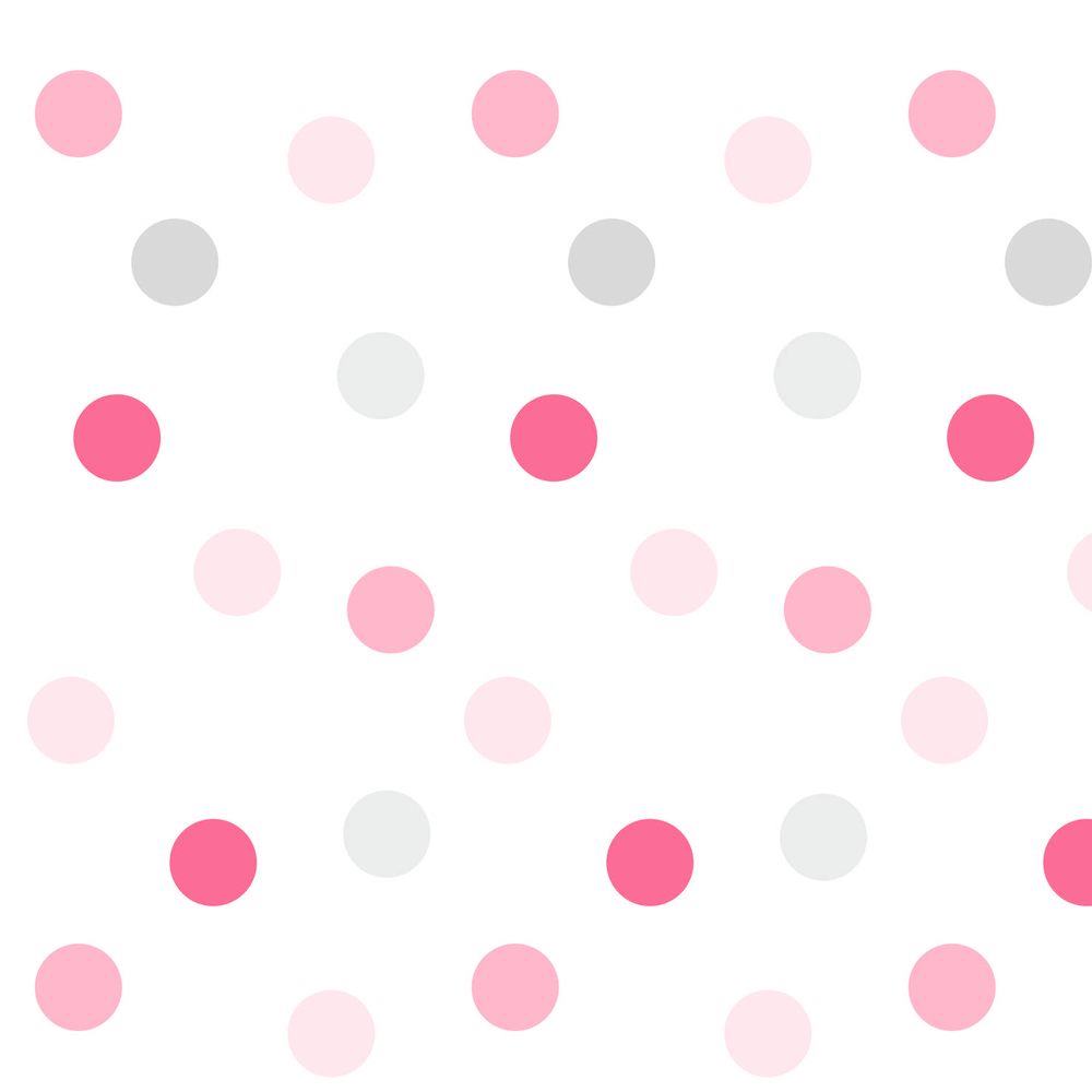 Pöttyös modern tapéta, pink| 50 cm x 250 cm