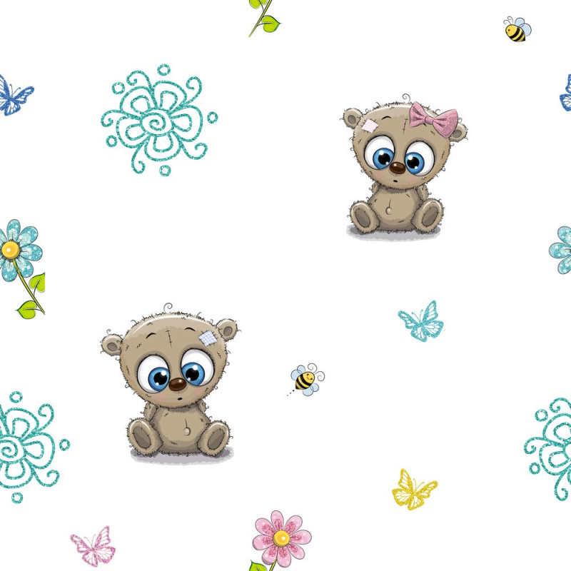 Macis, menta csillámos gyerek tapéta | 50 cm x 250 cm