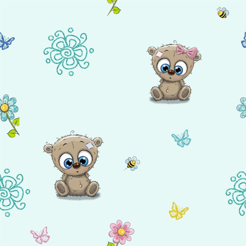 Macis, menta csillámos gyerek tapéta | 50 cm x 250 cm