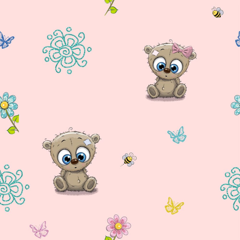 Macis, menta csillámos gyerek tapéta | 50 cm x 250 cm