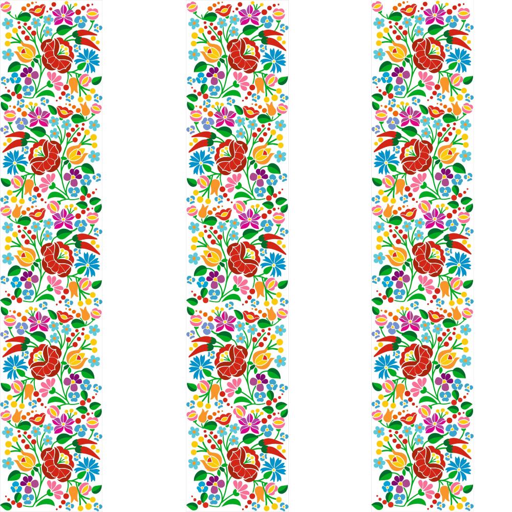 Kalocsai mintás, magyar, lányos szobai tapéta| 50 cm x 250 cm Kalocsai mintás, magyar, lányos szobai tapéta| 50 cm x 250 cm