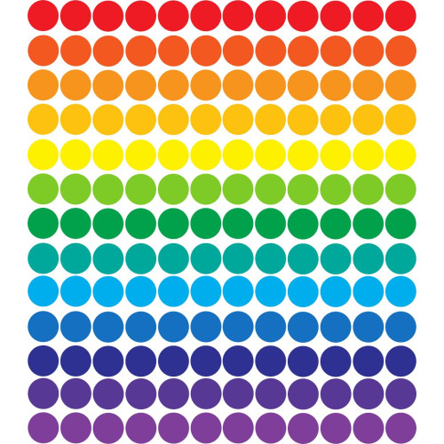 Szivárvány pöttyös falmatrica szett - 156 db