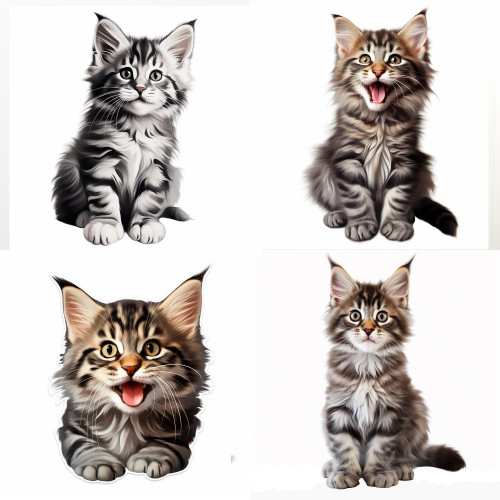 Maine Coon cicás falmatrica | 8 + 24 db-os szett | 80 cm x 80 cm