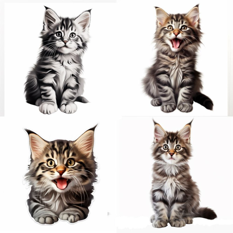 Maine Coon cicás falmatrica | 8 + 24 db-os szett | 80 cm x 80 cm