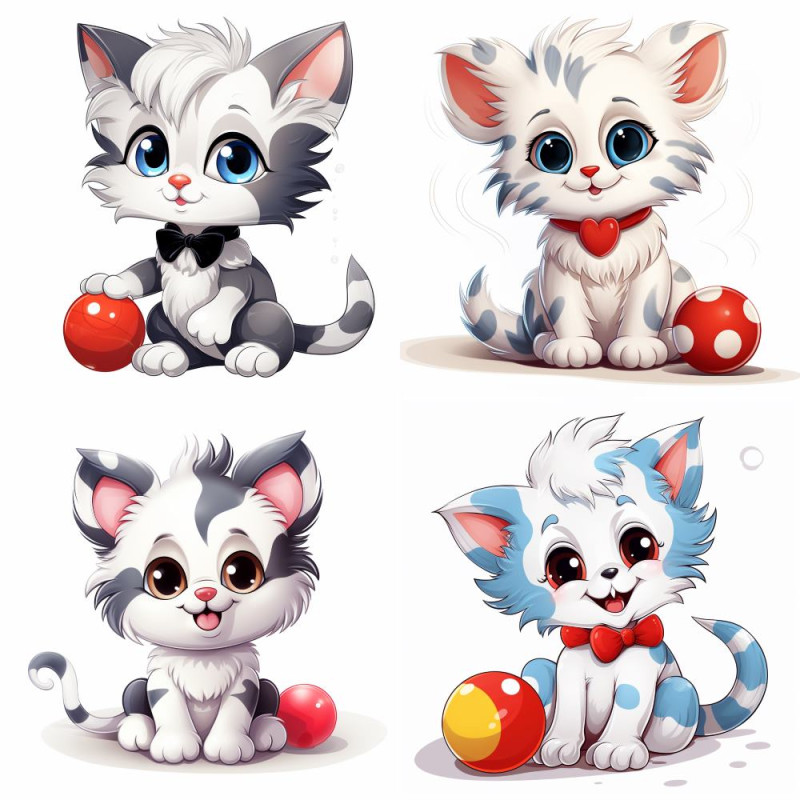 Cica labdával falmatrica | 8 + 24 db-os szett | 80 cm x 80 cm Cica labdával falmatrica | 8 + 24 db-os szett | 80 cm x 80 cm