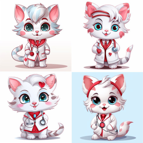 Nővér cicás falmatrica | 8 + 24 db-os szett | 80 cm x 80 cm