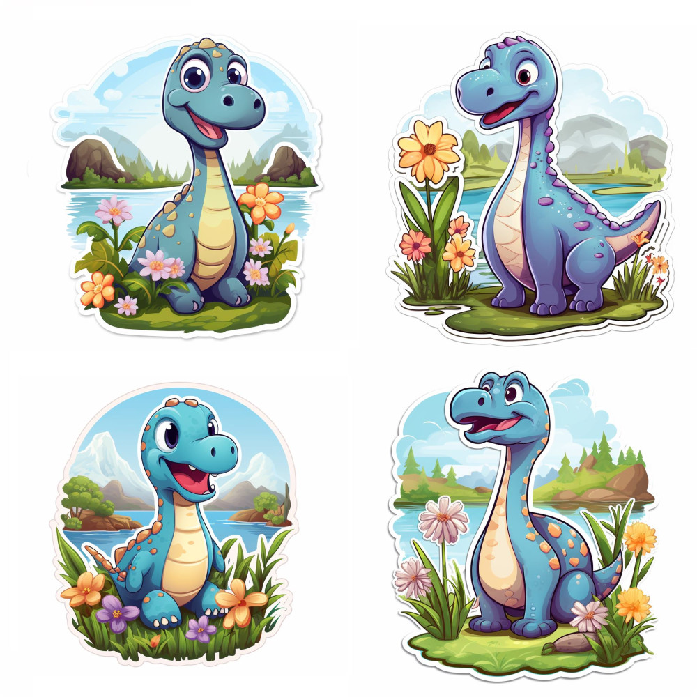 Brontoszaurusz dinoszauruszos falmatrica | 8 + 24 db-os szett | 80 cm x 80 cm Brontoszaurusz dinoszauruszos falmatrica | 8 + 24 db-os szett | 80 cm x 80 cm