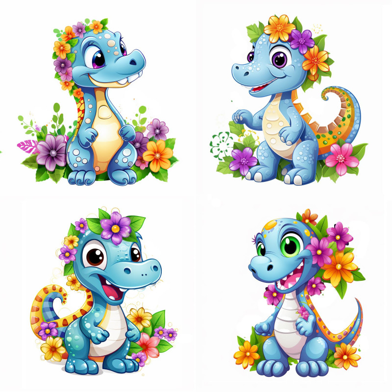 Kék aranyos dinoszauruszos falmatrica | 8 + 24 db-os szett | 80 cm x 80 cm Kék aranyos dinoszauruszos falmatrica | 8 + 24 db-os szett | 80 cm x 80 cm