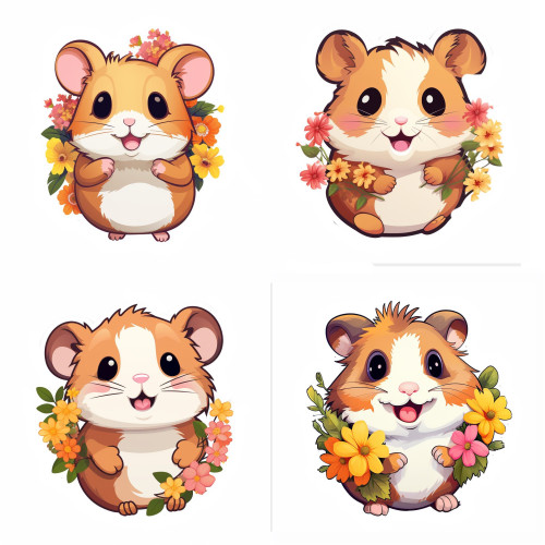 Hörcsögös falmatrica | 8 + 24 db-os szett | 80 cm x 80 cm