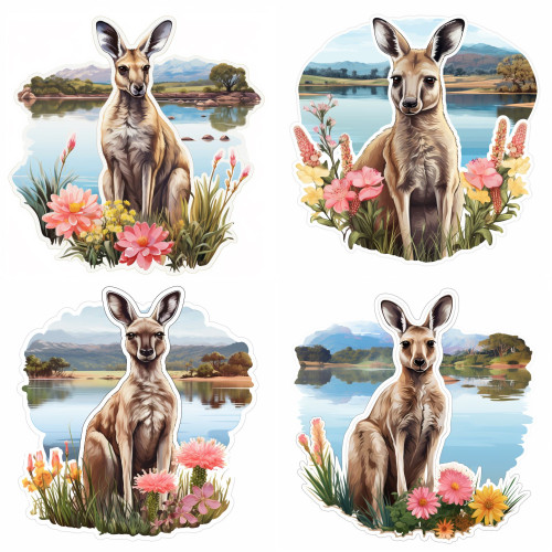 Kengurus falmatrica | 8 + 12 db-os szett | 80 cm x 80 cm