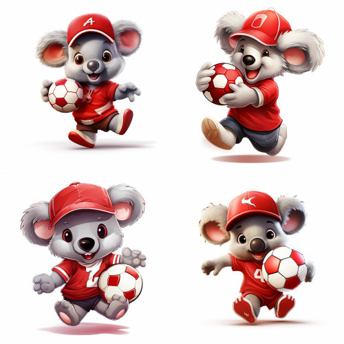 Koalamaci focizik falmatrica gyerekszobába | 8 + 24 db-os szett | 80 cm x 80 cm Koalamaci focizik falmatrica gyerekszobába | 8 + 24 db-os szett | 80 cm x 80 cm