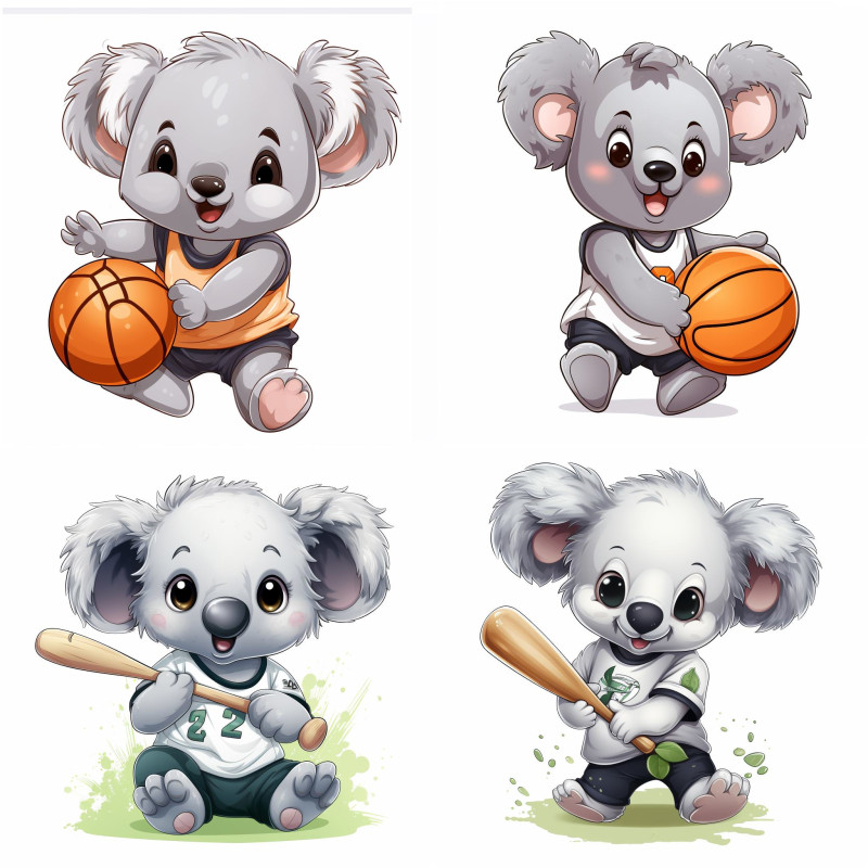 Baseball és Kosaras Koalamacis falmatrica | 8 + 24 db-os szett | 80 cm x 80 cm