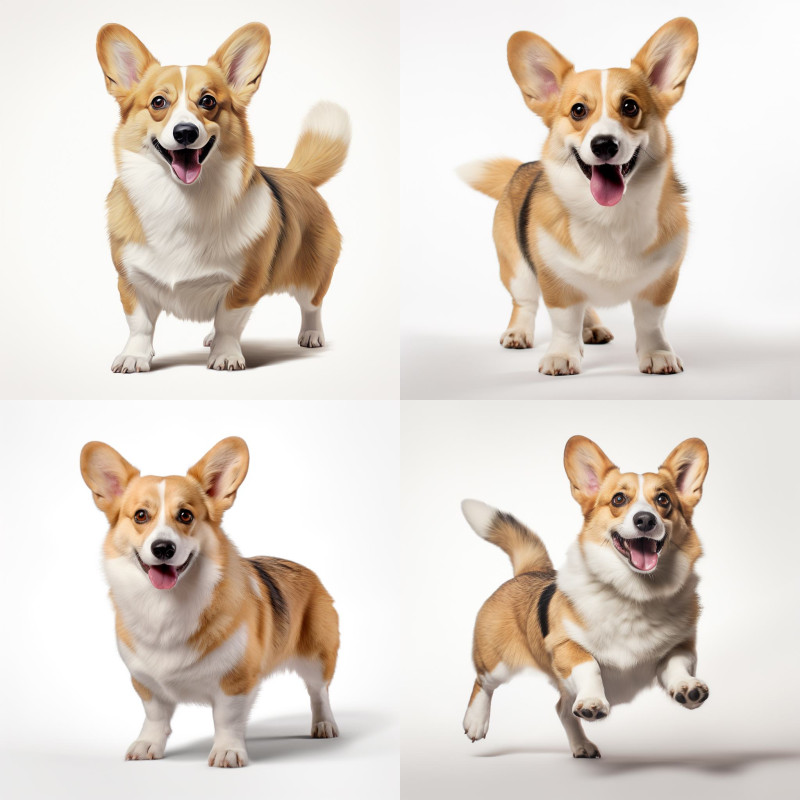 Corgie kutyás falmatrica | 8 + 12 db-os szett | 80 cm x 80 cm