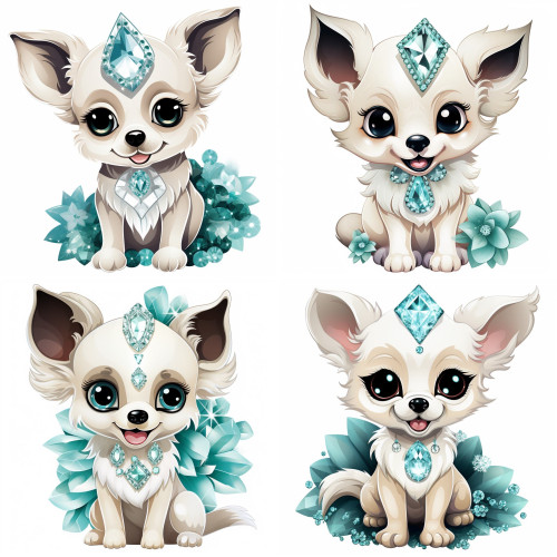 Csivava Kutyás gyerek falmatrica | 8 + 24 db-os szett | 80 cm x 80 cm