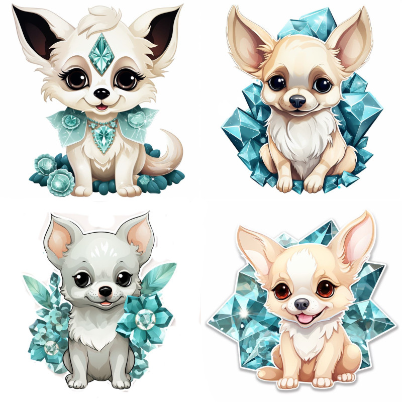 Csivava Kutya gyerek falmatrica | 8 + 24 db-os szett | 80 cm x 80 cm Csivava Kutya gyerek falmatrica | 8 + 24 db-os szett | 80 cm x 80 cm