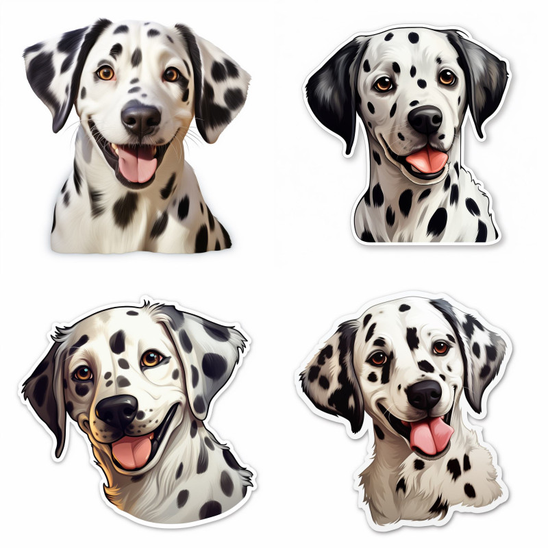 Élethű Dalmata kutyás falmatrica | 8 + 12 db-os szett | 80 cm x 80 cm