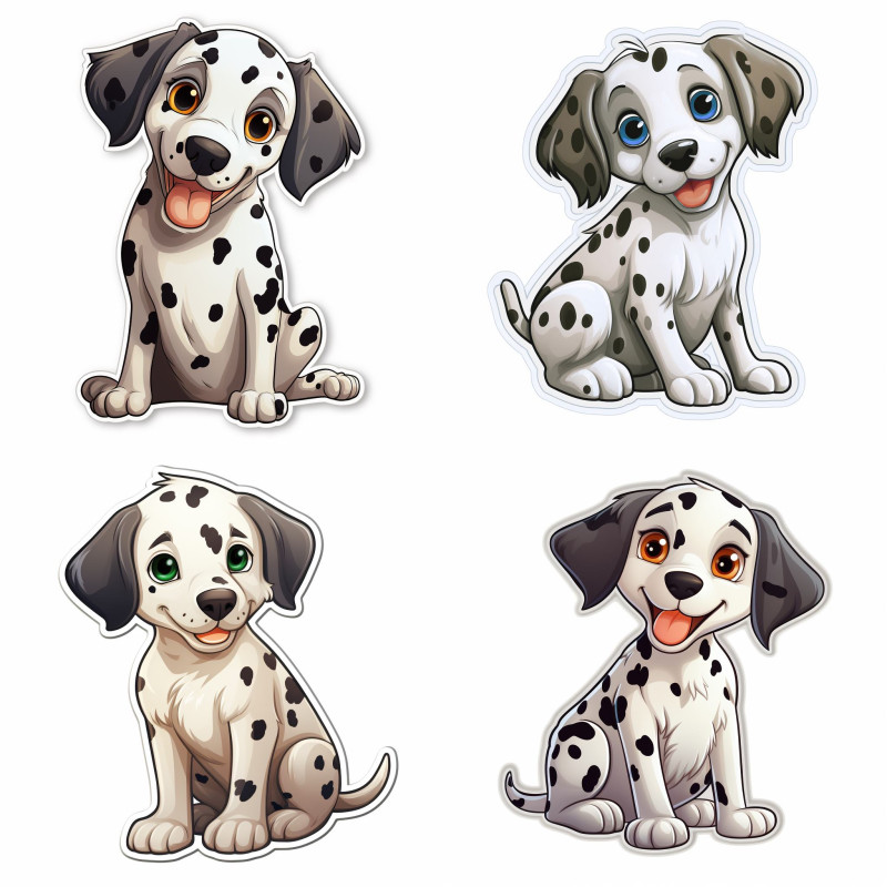 Dalmata kutyás falmatrica | 8 + 24 db-os szett | 80 cm x 80 cm Dalmata kutyás falmatrica | 8 + 24 db-os szett | 80 cm x 80 cm