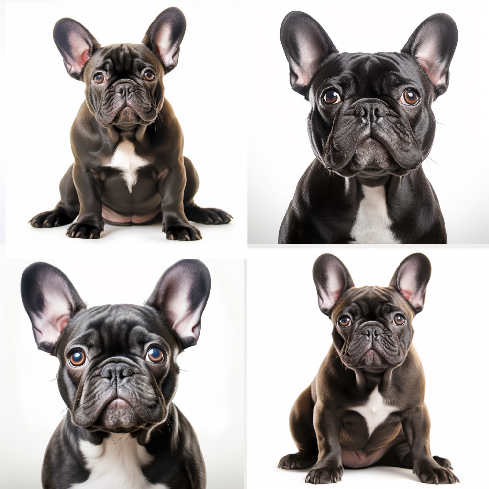 Francia bulldog kutyás falmatrica | 8 + 12 db-os szett | 80 cm x 80 cm