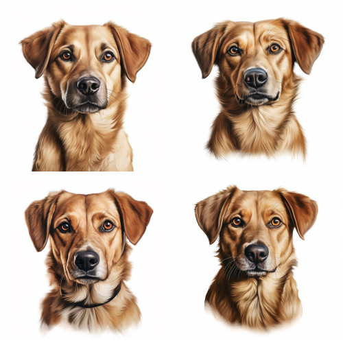 Golden retvieveres kutyás falmatrica | 8 + 12 db-os szett | 80 cm x 80 cm