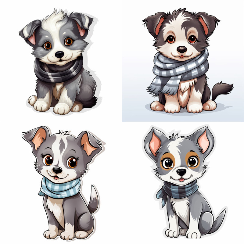 Kisfiú kutya sálban falmatrica | 8 + 24 db-os szett | 80 cm x 80 cm