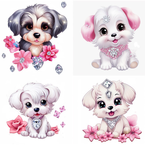 Kutyás falmatrica csomag | 8 + 24 db-os szett | 80 cm x 80 cm