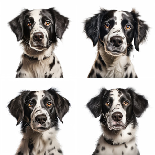 Fekete pöttyös labrador kutyás falmatrica | 8 + 12 db-os szett | 80 cm x 80 cm