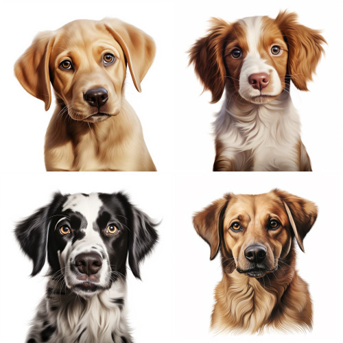 Labrador kutyás falmatrica válogatás | 8 + 12 db-os szett | 80 cm x 80 cm