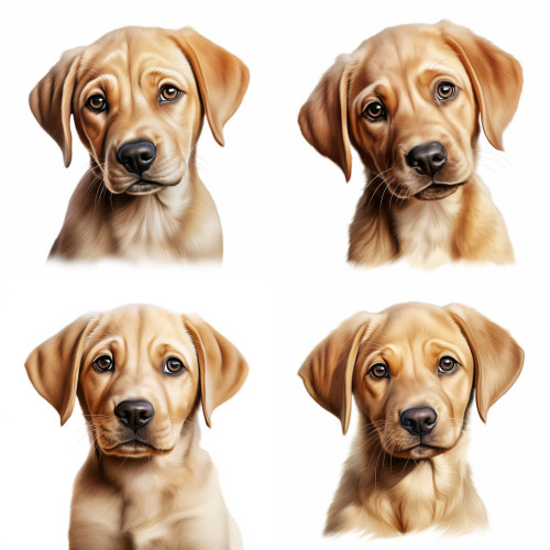 Labradoros kutyás falmatrica | 8 + 12 db-os szett | 80 cm x 80 cm