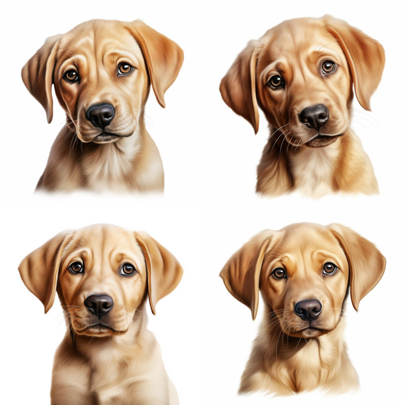 Labradoros kutyás falmatrica | 8 + 12 db-os szett | 80 cm x 80 cm