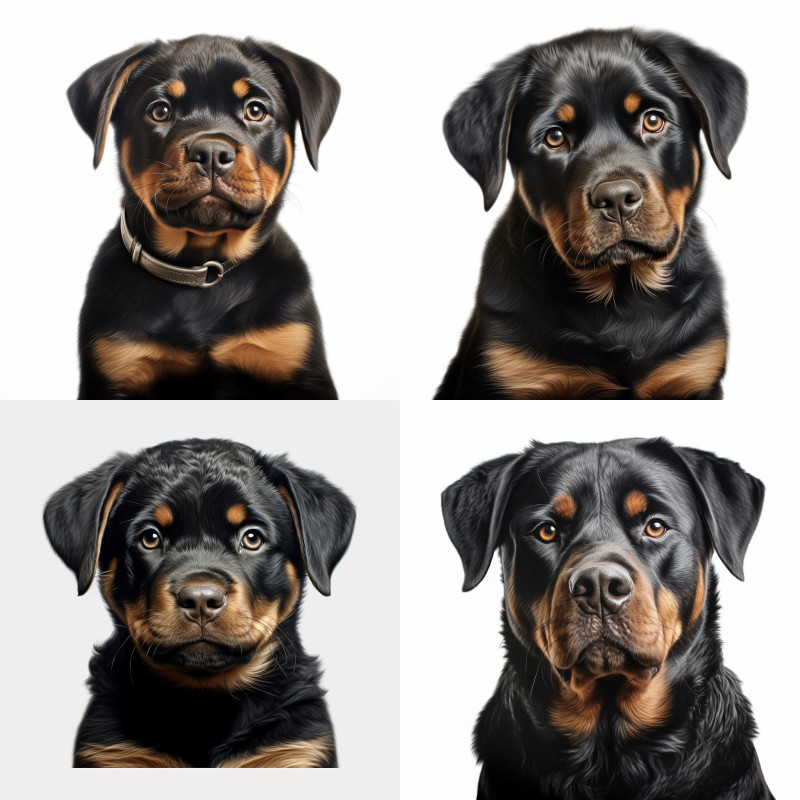 Élethű Rottweiler Kutyás falmatrica | 8 + 12 db-os szett | 80 cm x 80 cm