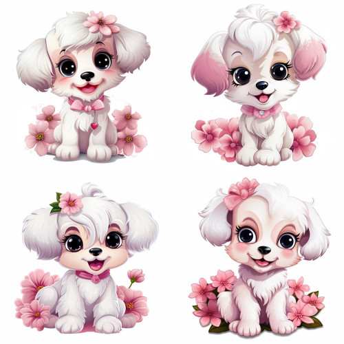 Masnis kutya kislány falmatrica | 8 + 24 db-os szett | 80 cm x 80 cm Masnis kutya kislány falmatrica | 8 + 24 db-os szett | 80 cm x 80 cm