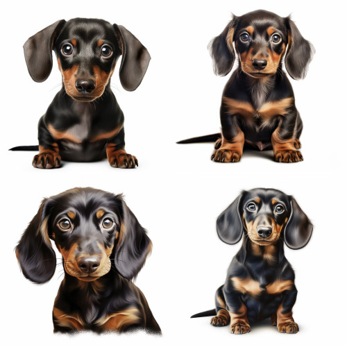 Tacskó kutyás falmatrica | 8 + 12 db-os szett | 80 cm x 80 cm