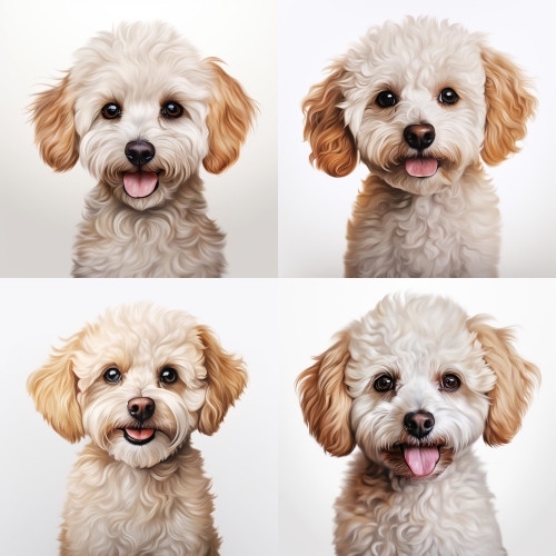 Élethű Uszkár kutyás falmatrica | 8 + 12 db-os szett | 80 cm x 80 cm