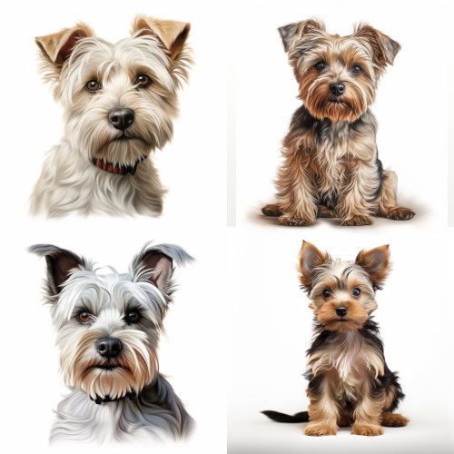 Yorkshire kutyás falmatrica | 8 + 12 db-os szett | 80 cm x 80 cm