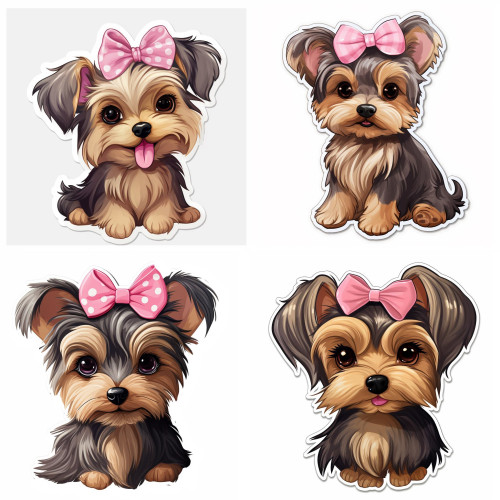 Yorki Kutyás falmatrica, masnis | 8 + 24 db-os szett | 80 cm x 80 cm