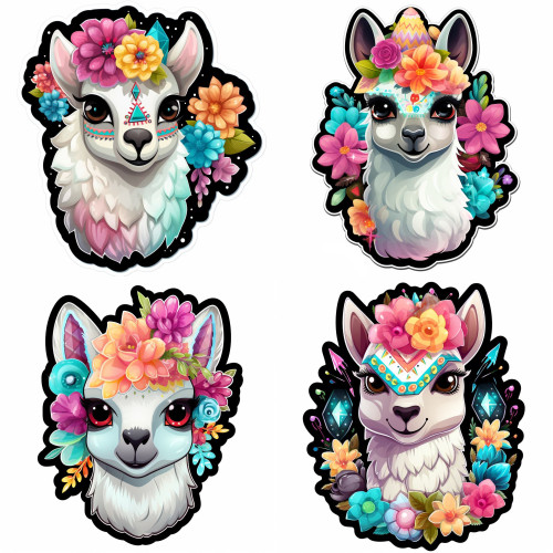 Lámás falmatrica, fekete körvonalas | 8 + 24 db-os szett | 80 cm x 80 cm