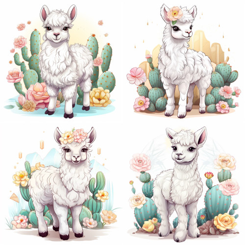 Láma falmatrica, egész alakos | 8 + 24 db-os szett | 80 cm x 80 cm