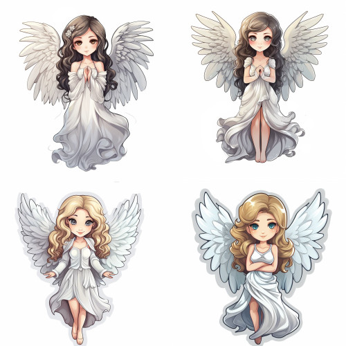 Angyalok falmatrica | 8 + 12 db-os szett | 80 cm x 80 cm