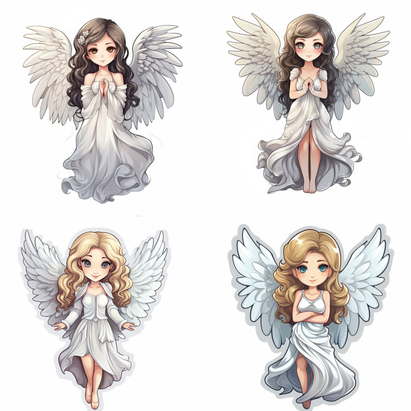 Angyalok falmatrica | 8 + 12 db-os szett | 80 cm x 80 cm