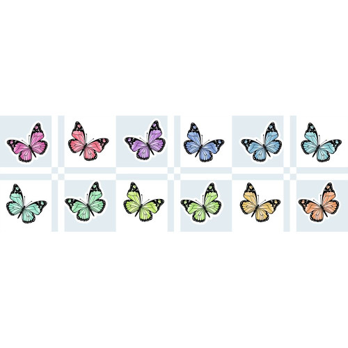Pillangós falmatrica szett | 12 db-os szett | 45 cm x 15 cm